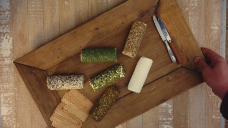Goat cheese on a board
